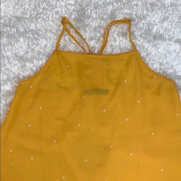EUC Stone Row by Volcom -Yellow Summer Skater Shift Swing T-Back Racerback Dress - Picture 9 of 12